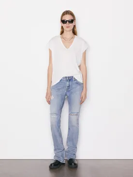 Frame Le Mid Rise V Neck Tee