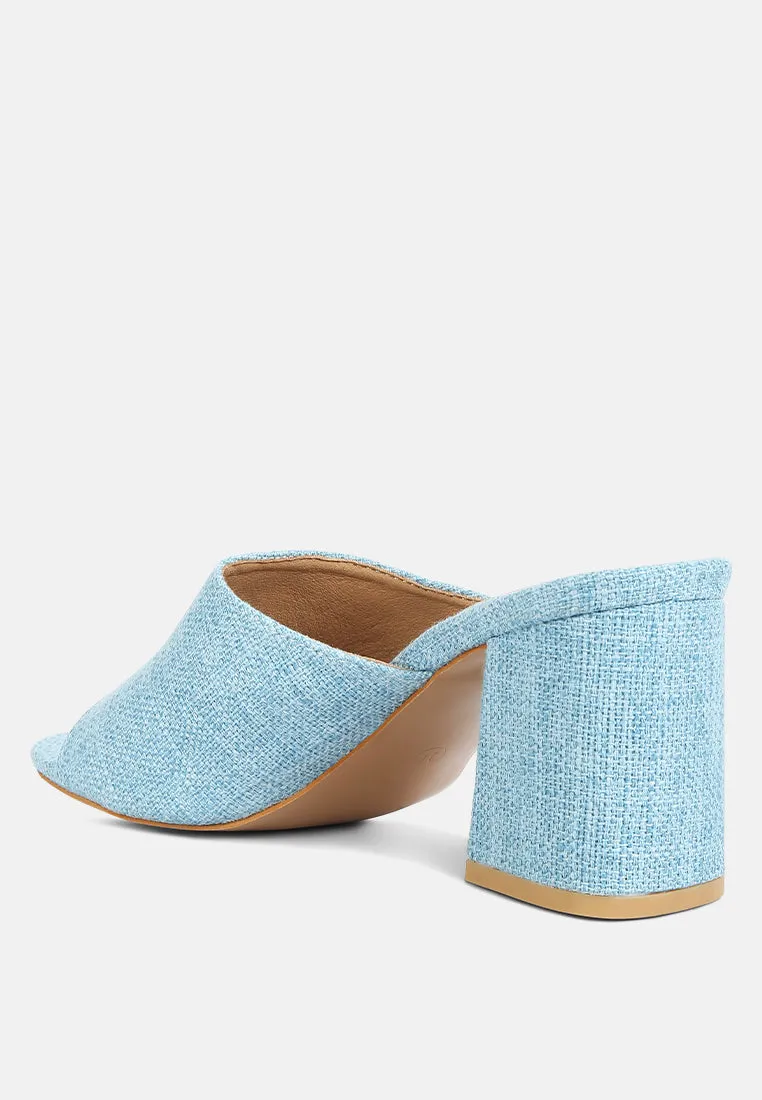 Addie Block Heel Slip On Sandals