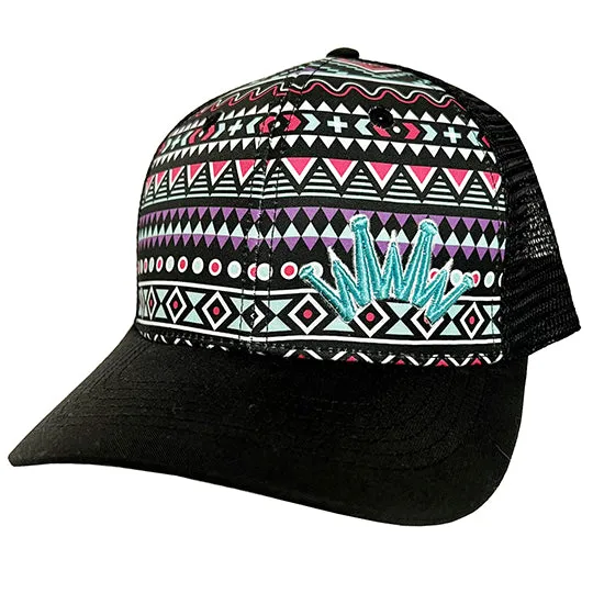 Best Ever High Ponytail Aztec Print Ladies' Trucker Cap