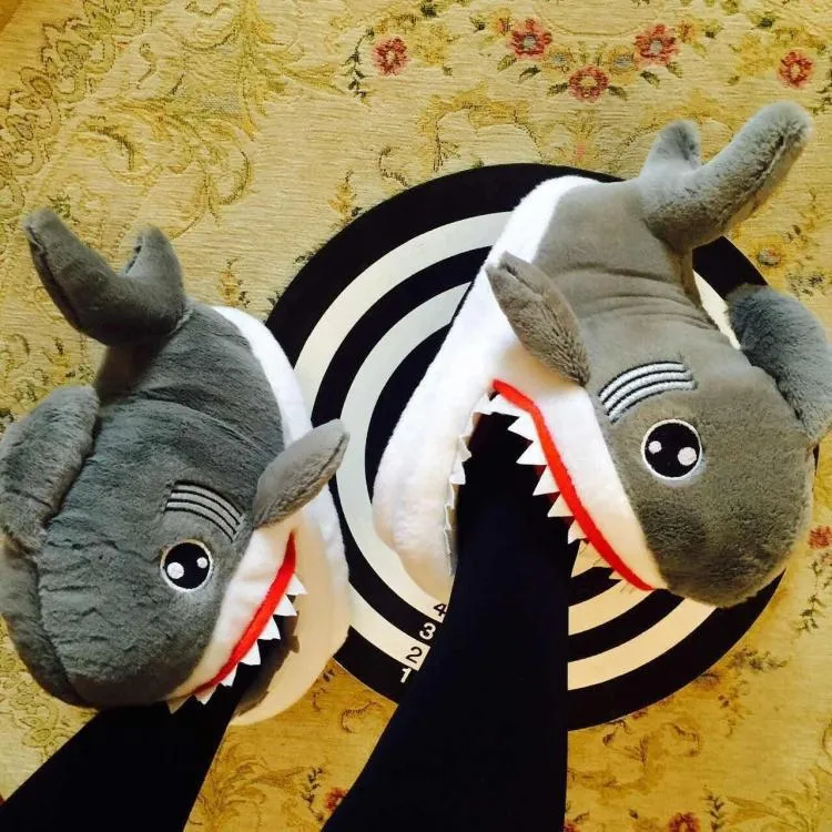 Cotton Warm Indoor Shark Slipper