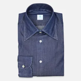 Dark Blue Denim Casual Shirt