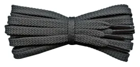 Flat 6 mm Grey Shoe Laces for Trainers and Sports Shoes.