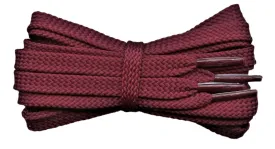 Flat 8 mm Burgundy Shoe Laces for Trainers and Sports Shoes.