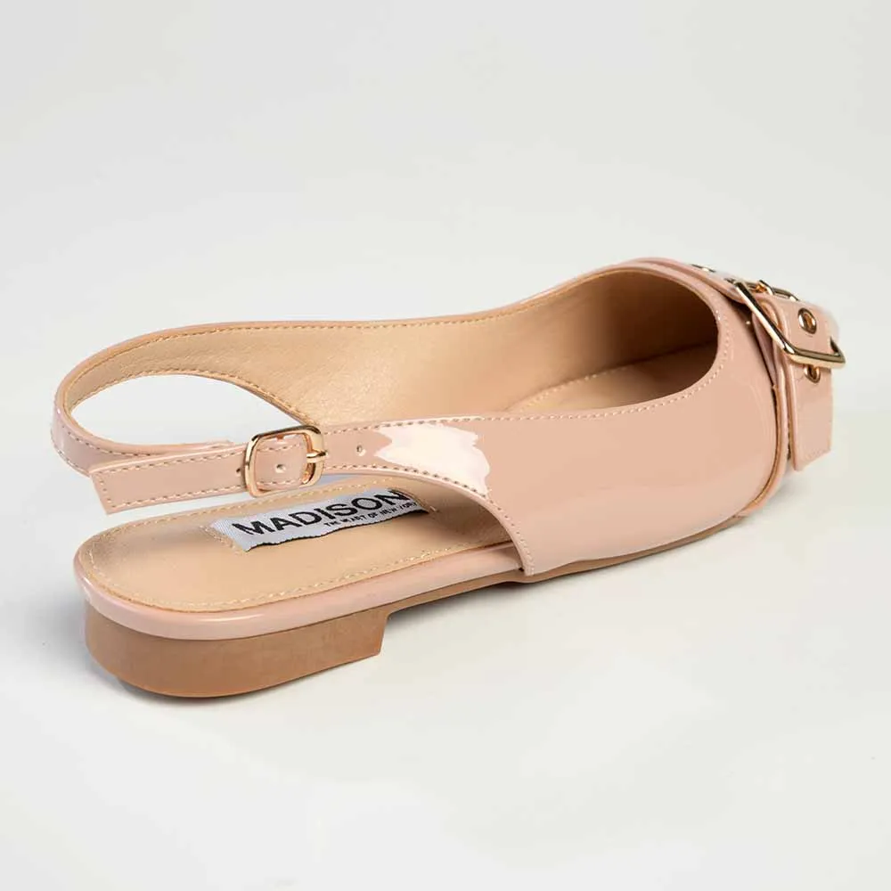 Madison Jackette Pump With Buckle - Nude