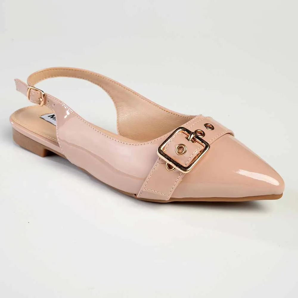 Madison Jackette Pump With Buckle - Nude