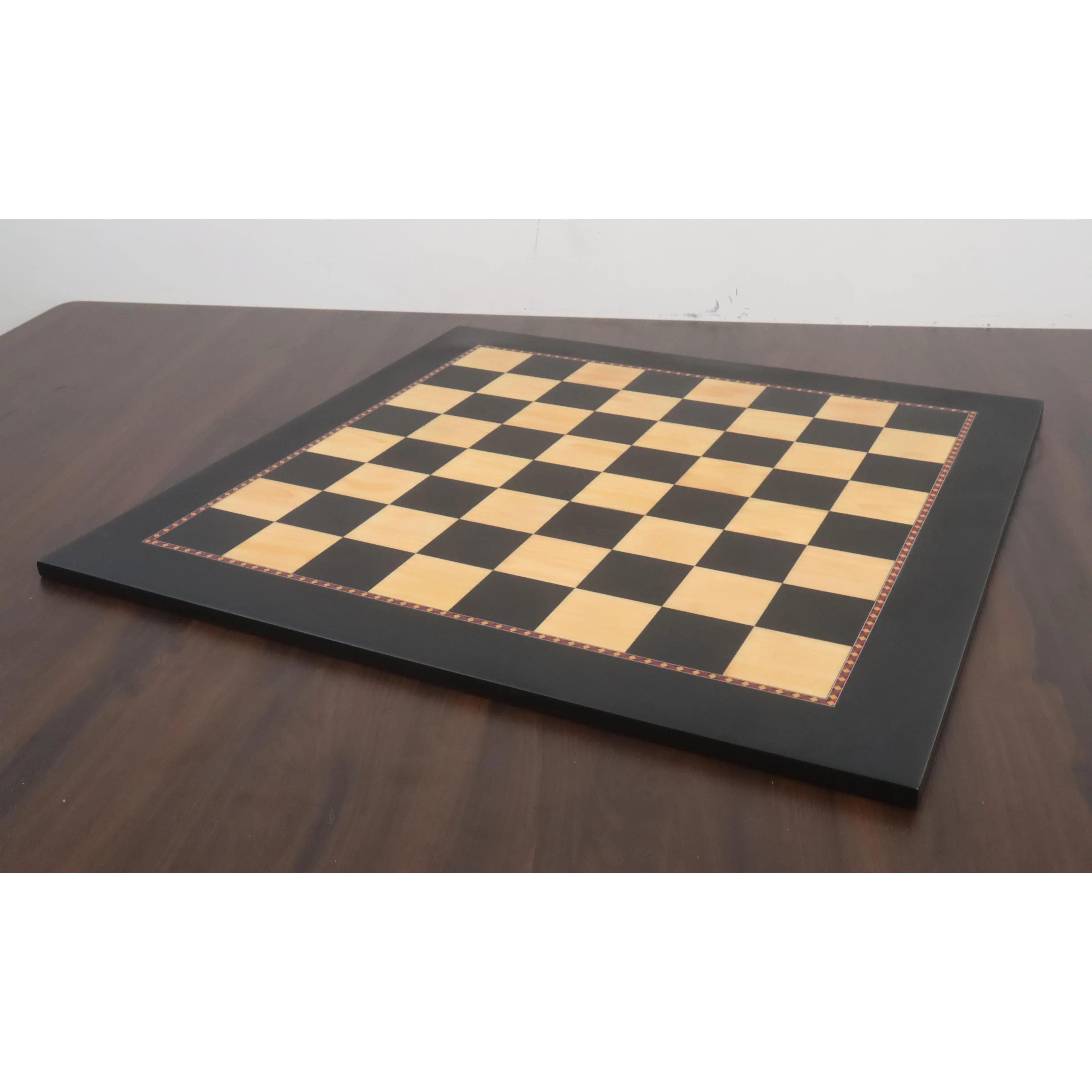 Slightly Imperfect 21" Queen's Gambit Printed Chess Board- Ebony & Maple - 55mm square- Matt Finish - Warehouse Clearance - USA Shipping Only