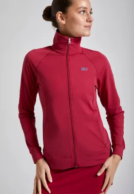 Tennis training jacket, burgundy red