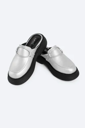 Urban Chunky Clogs - Silver