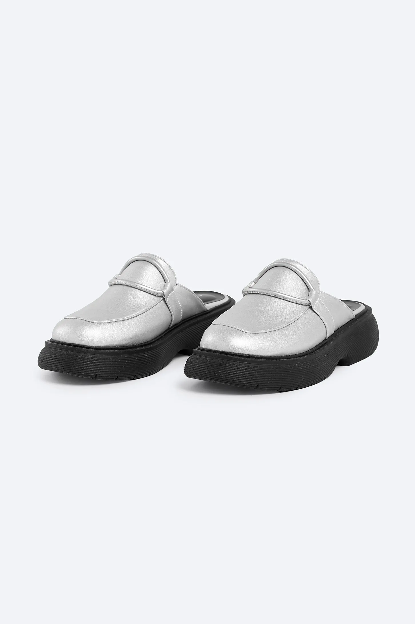 Urban Chunky Clogs - Silver