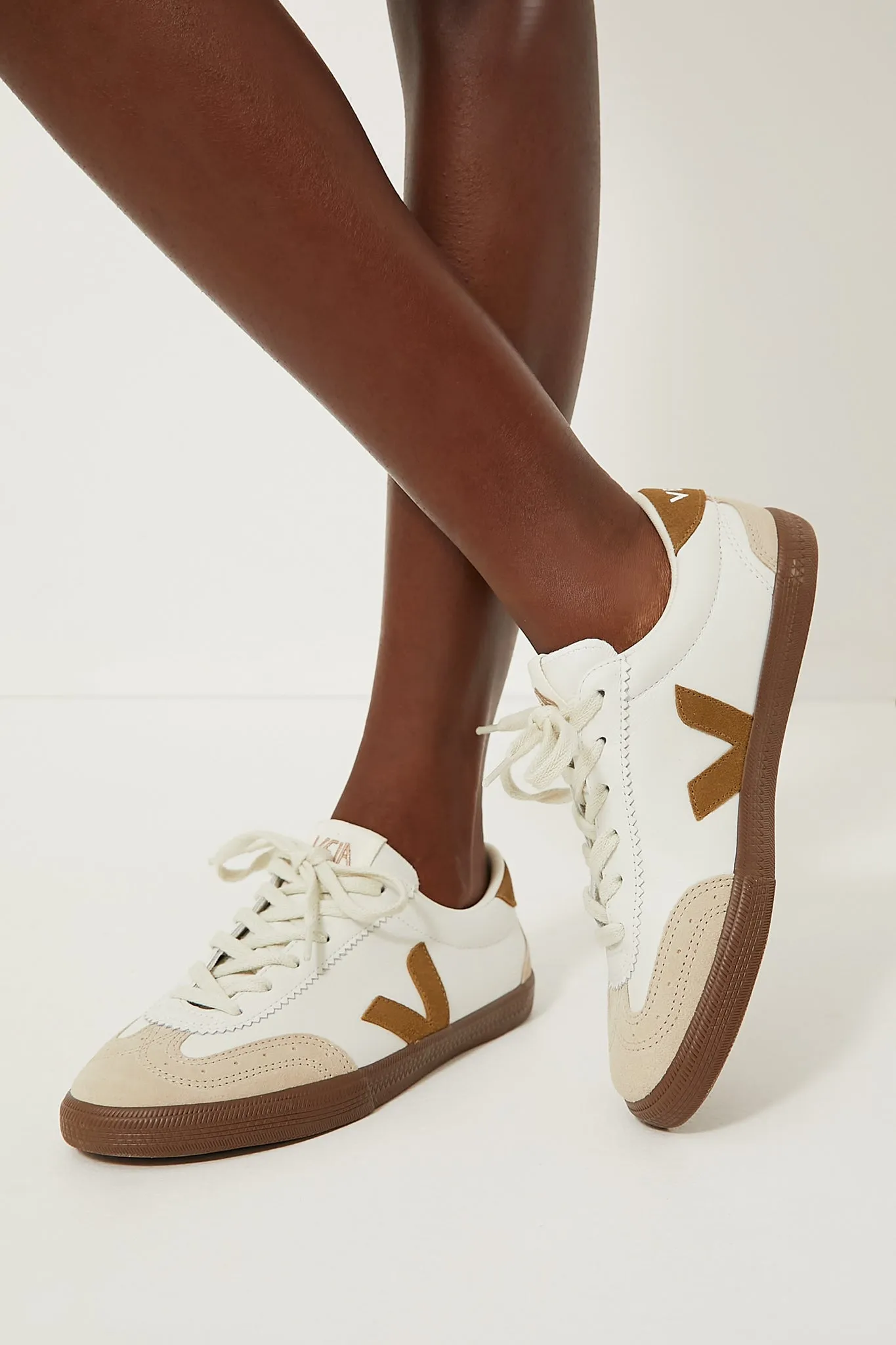 White Tent Bark Volley Sneakers